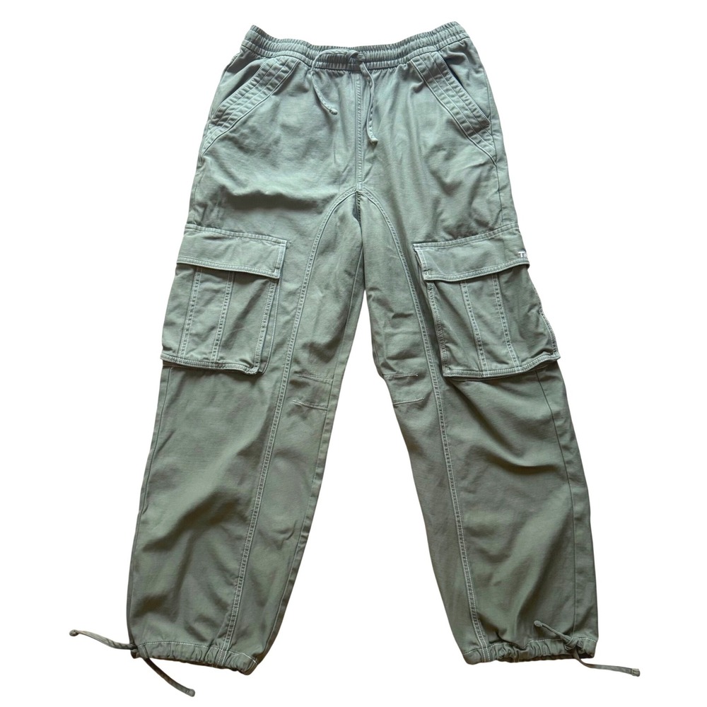 TNA Aritzia Olive Green Slight Barrel Leg Cargo Pants Size Women's M Utility